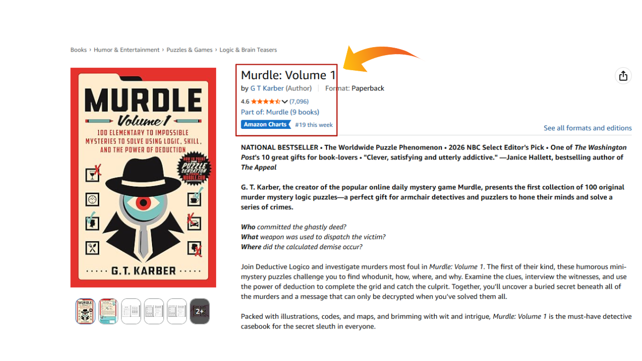HERE'S WHAT'S ACTUALLY MOVING While Everyone Fights Over Word Searches, One Kind of Puzzle Book Is Quietly Climbing the Charts There is a format readers cannot stop buying murder-mystery puzzle bo (2)