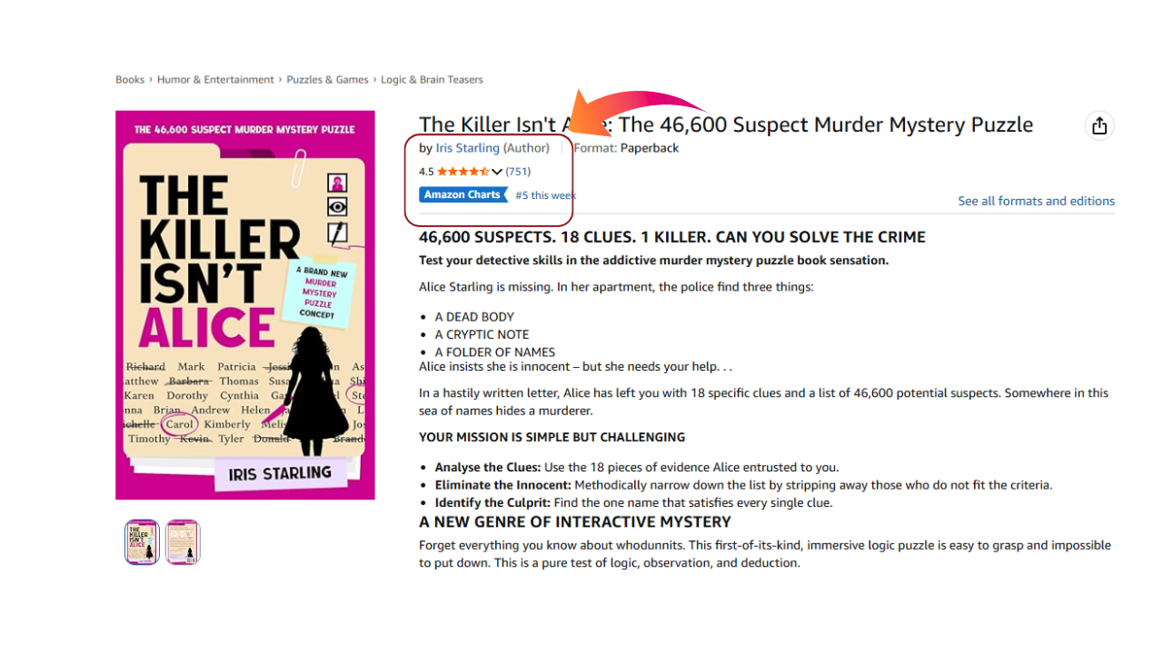HERE'S WHAT'S ACTUALLY MOVING While Everyone Fights Over Word Searches, One Kind of Puzzle Book Is Quietly Climbing the Charts There is a format readers cannot stop buying murder-mystery puzzle bo (6)